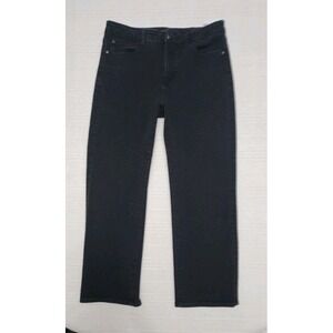 Quince Stretch High Rise Straight Jeans Sz 30 Black